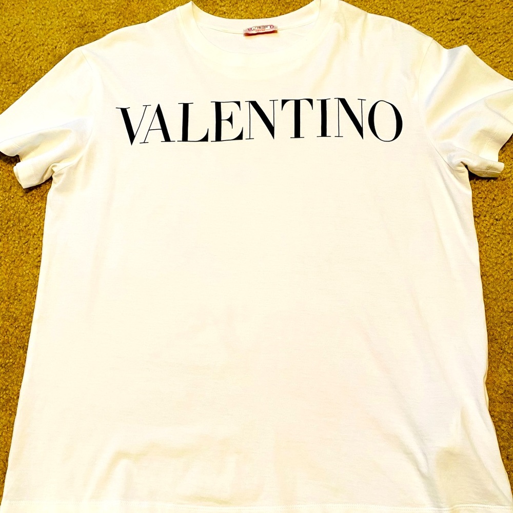 Authentic Valentino Logo White Tshirt